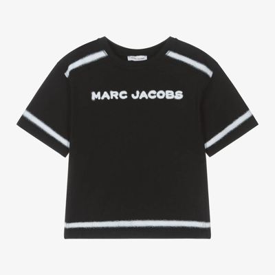 Marc Jacobs Babies'  Black Organic Cotton Spray Paint T-shirt