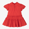LAPIN HOUSE GIRLS RED COTTON FRILL DRESS