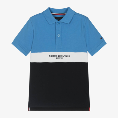 Tommy Hilfiger Kids' Boys Blue Cotton Polo Shirt