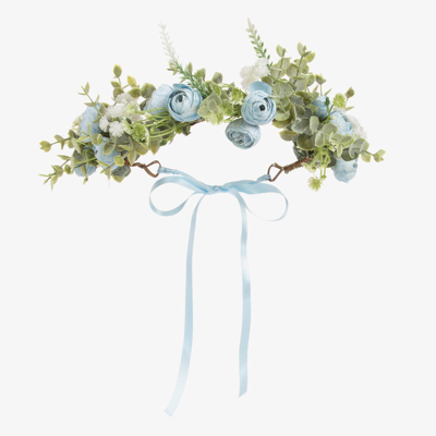 Beatrice & George Kids' Girls Blue Handmade Floral Garland
