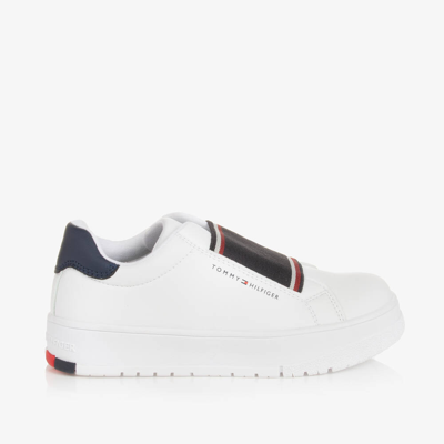 Tommy Hilfiger White Faux Leather Slip-on Trainers