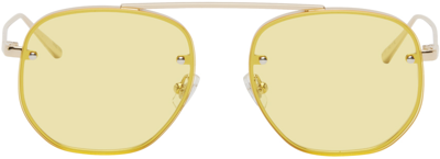 Bonnie Clyde Gold Traction Sunglasses In J Gold/sunglow