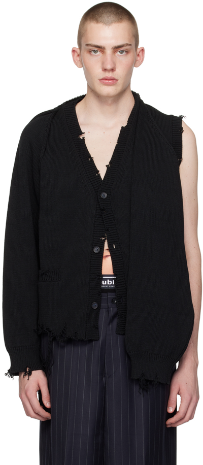 Doublet Black 2way Sleeve Cardigan