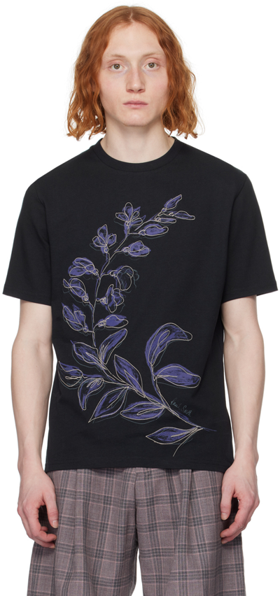 Paul Smith Laurel Print T-shirt In 49 Blues