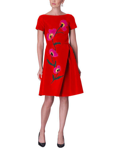 Carolina Herrera Silk A-line Dress In Red