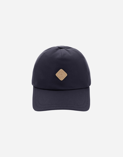 Herno Baseball Cap In Delon In Navy Blue