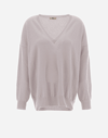 Herno Eternity V-neck Sweater In Ice