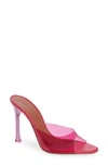 Amina Muaddi 105mm Alexa Pvc Mules In Lotus Pink