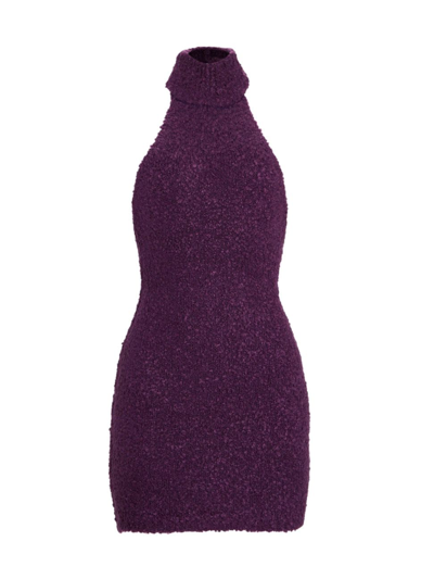 Ser.o.ya Women's Mandy Boucle Dress In Eggplant