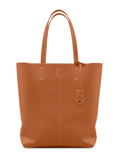 Maison De Sabre Women's Tall Leather Soft Tote In Pecan Brown