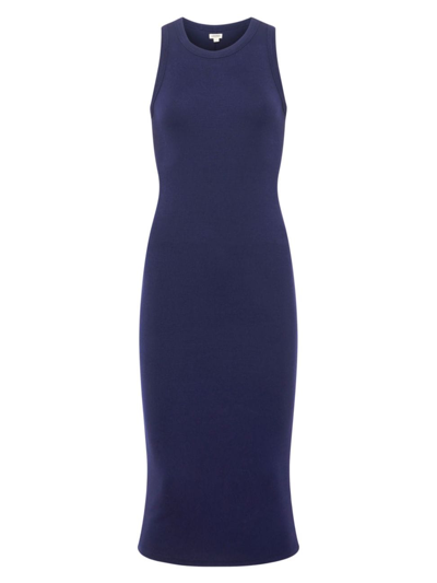 L Agence Nura Sleeveless Midi Dress In Deep Midnight