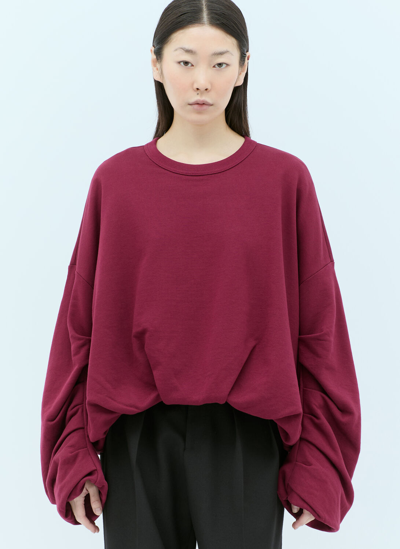 Dries Van Noten Hannett Sweatshirt In Burgundy