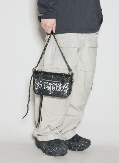 Balenciaga Black Le Cagole Xs Leather Shoulder Bag