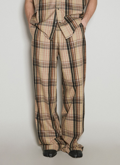 Vtmnts Car Flannel Pants In Brown