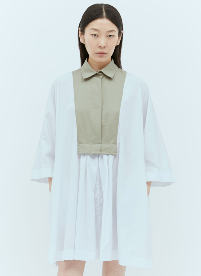 Max Mara Poplin Shirt Dress In White