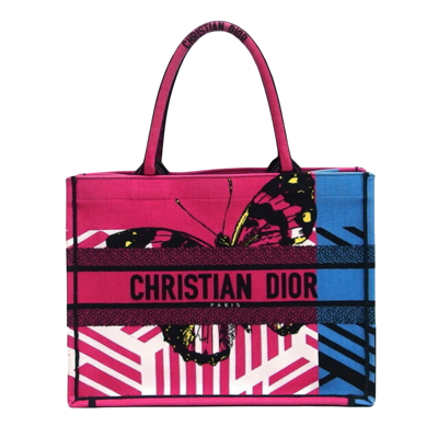 Dior Book Tote Pink Canvas Tote Bag ()