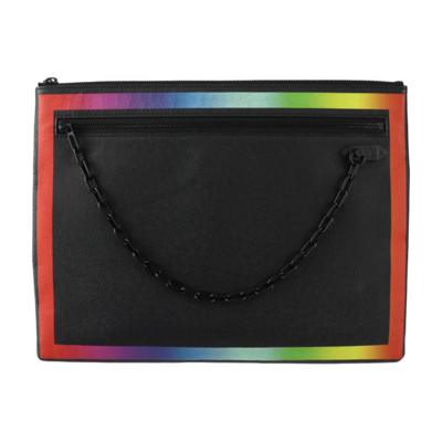 Pre-owned Louis Vuitton Taiga Black Leather Clutch Bag ()