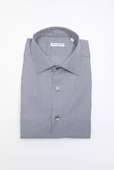 Robert Friedman Blue Cotton Shirt In Gray