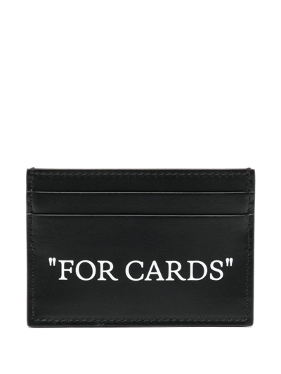 Off-white Logo Credit Card Case In Black