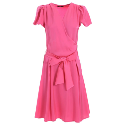 Yes Zee Pink Polyester Women's Dress