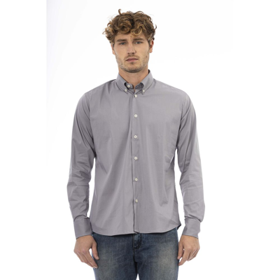 Baldinini Trend Cotton Men's Shirt In Grey