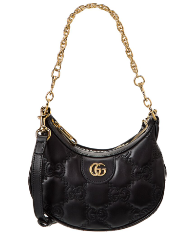 Gucci Gg Matelasseé Leather Shoulder Bag In Black