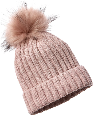 La Fiorentina Chenille Knit Hat In Pink