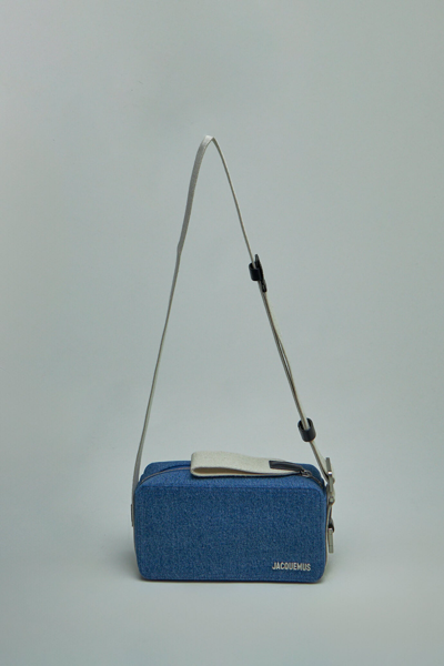 Jacquemus Le Cuerda Horizontal棉质斜挎包 In Blue