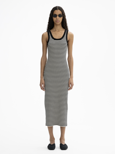House Of Dagmar Ribbed Tank Dress In Multicolor
