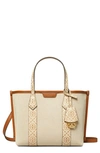 TORY BURCH SMALL PERRY TRIPLE COMPARTMENT CANVAS TOTE