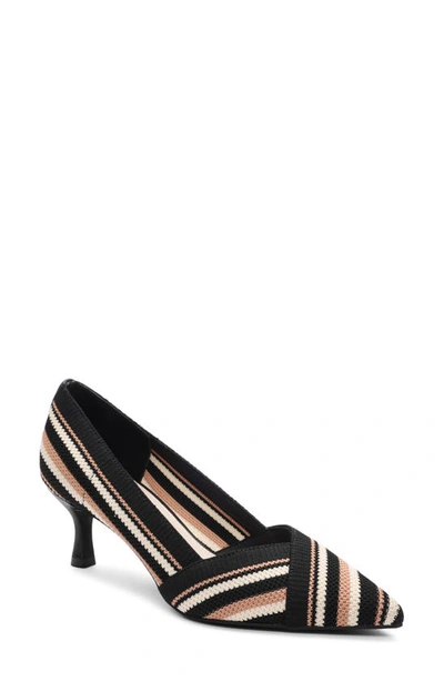 Sanctuary Women's Prime Pointed Toe Kitten Heel Pumps In Black/milk