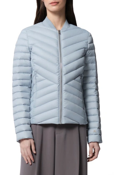 Soia & Kyo Chevron-quilted Lightweight Down Jacket In Breeze