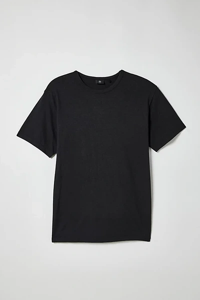 Thrills Hemp  Embroidered Tee In Black, Men's At Urban Outfitters