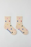 BAGGU HEARTS CREW SOCK IN HEARTS, WOMEN'S AT URBAN OUTFITTERS