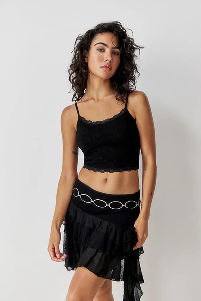 Out From Under Markie Lace Textured Cami In Black At Urban Outfitters