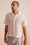Standard Cloth Cotton Mesh Shirt Top In White, Men's At Urban Outfitters