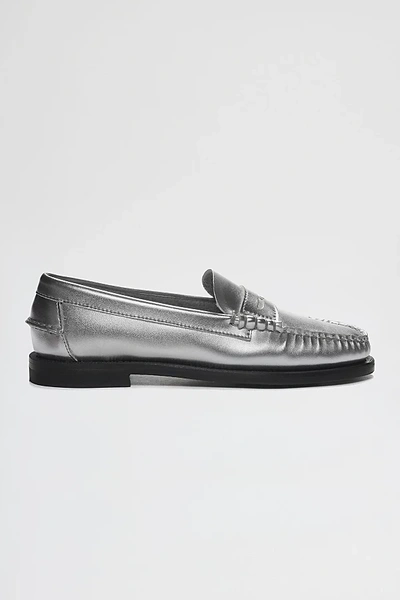 SEBAGO DAN MET METALLIC LOAFER IN SILVER, WOMEN'S AT URBAN OUTFITTERS