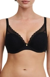 Chantelle Lingerie Norah Chic Underwire Plunge Bra In Black-11