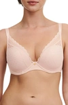 Chantelle Lingerie Norah Chic Underwire Plunge Bra In Rose-rg