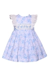 IRIS & IVY BUTTERFLY FLORAL SMOCKED RUFFLE TOILE DRESS & BLOOMERS SET