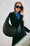 Melie Bianco The Brigitte Woven Faux-leather Satchel Bag By : Oversized Edition In Black