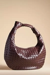 Melie Bianco The Brigitte Woven Faux-leather Satchel Bag By : Oversized Edition In Burgundy