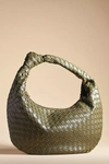 Melie Bianco The Brigitte Woven Faux-leather Satchel Bag By : Oversized Edition In Burgundy