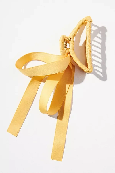 By Anthropologie Bow Hair Claw Clip In Yellow