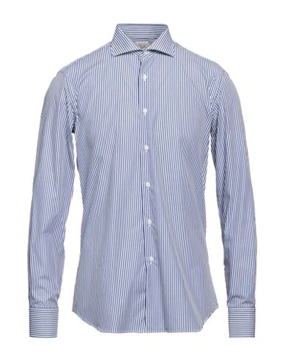 Alessandro Gherardi Man Shirt Navy Blue Size 16 Paper