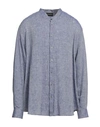 Emporio Armani Man Shirt Blue Size Xxxl Linen