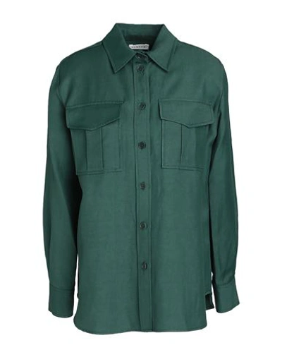 P.a.r.o.s.h P. A.r. O.s. H. Woman Shirt Dark Green Size L Viscose, Linen In Green