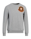 Moncler 2  1952 Man Sweatshirt Grey Size M Cotton