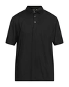 Gran Sasso Man Polo Shirt Black Size 46 Silk