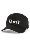 Undercover Acc Slogan-print Cap In Black